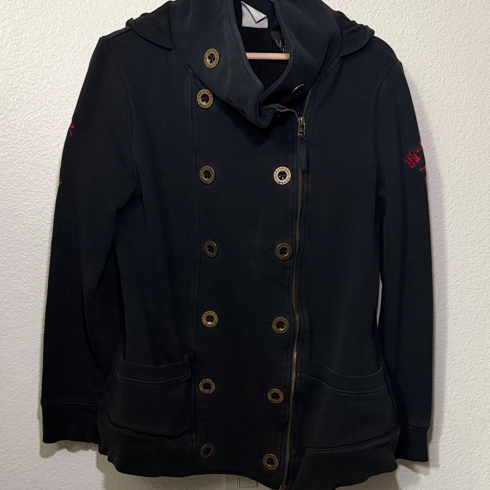 Harley Davidson Women's Black Double-Breasted Jacket